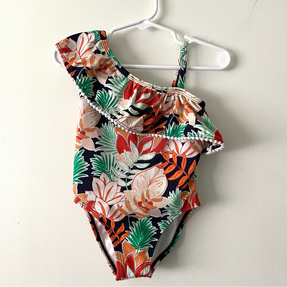 Janie and Jack Palm Paradise Print Swimsuit